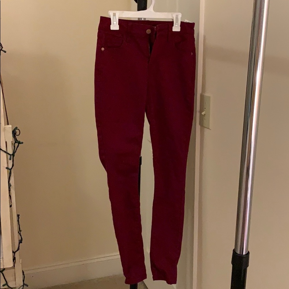Old navy red rockstar jeans